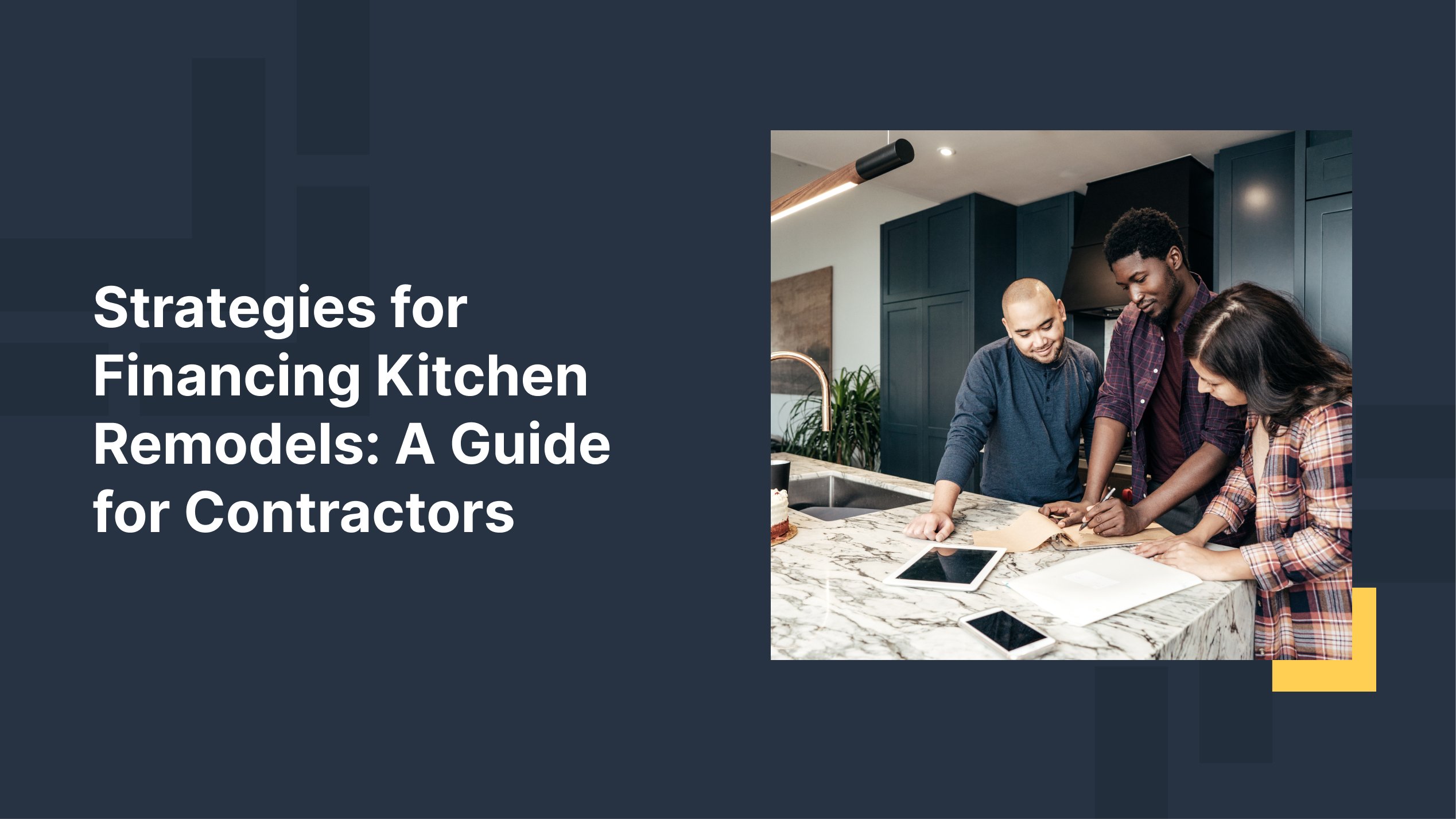 reviewing financing options for a kitchen remodel